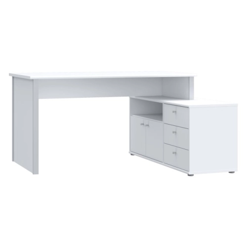 Białe biurko z komodą 140x70 cm